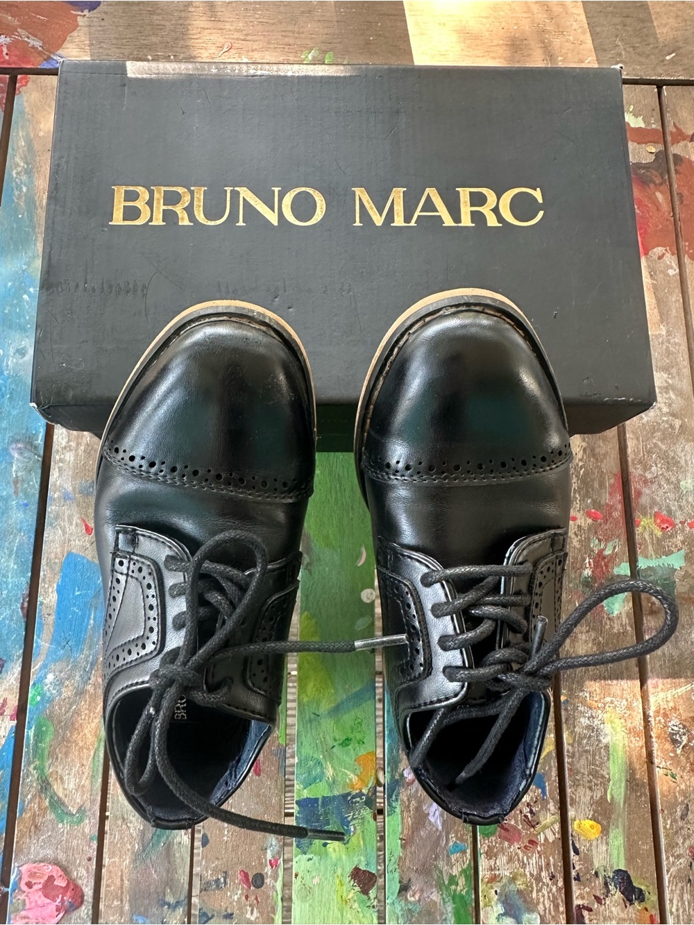 Bruno Marc Classic Leather Oxford Dress Shoe -Toddler SZ 9